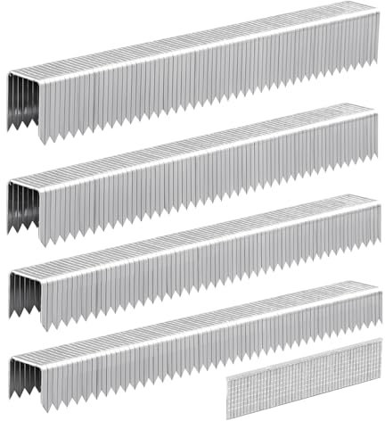 SITLDY Heavy Duty T50 Staples 5400-Count 5 Sizes Includes: 5/16,3/8,1/2,9/16 Staples+5/8 Brad Nails, 20 Gauge Galvanized Assorted Size Project Pack
