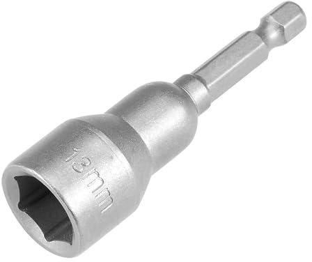 TA-VIGOR 13mm Nut Setter Driver Bit Magnetic, 65mm Quick-Change | 1/4 Hex 6-Point Socket Bit, CR-V Steel With Phosphated Finish For Power Drills, Impact Drivers, Roofing and Furniture
