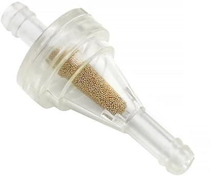 Filtro Benzina Moto da 1/4 con Filtro Carburante Gas in Linea con Nucleo in Rame per Dirt Bike ATV UTV Motoslitta Carburatori