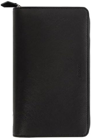 FILOFAX Saffiano Personal Com Zip Organiser Black 2025