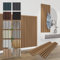 HEXIM Akustikpaneele 138,5x60cm - flexible Lamellenwand Holz MDF Wandpaneele Lamellenverkleidung Wandverkleidung Innendekoration schalldämmend (8 Paneele / 6,64 m² Teak - APH09)