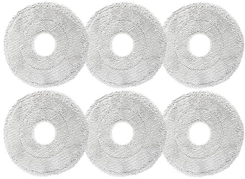 HUAREW 6 Piezas de paños de repuesto para Dreame L10 Ultra L10s Pro L10s Ultra L20 Ultra Xiaomi X10+ aspiradora Robot, Juego de Accesorios de Mopa Húmeda de Microfibra Lavable