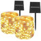DOLUCKY 2 set di luci di Natale all'aperto, 20 metri 200 LED solare all'aperto, 8-mode luci solari all'aperto, lucisolari del giardino, giardino albero cortile - bianco caldo