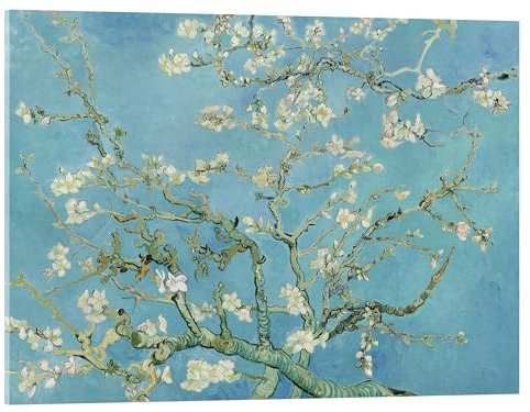 Posterlounge Mandelblüte Acrylglasbild von Vincent van Gogh 18 x 13 cm Türkis Wandbilder Wanddeko