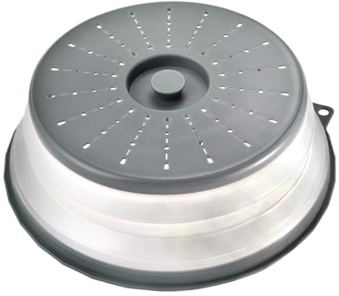 Niesel Microwave Lid, Heat Resistant, Splash Guard, Small, Foldable, Microwave Cover, Heat Resistant Splash Guard, Microwave Cover, Dishwasher Safe Lid for Reheating
