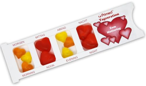 Tablettenbox Für den Muttertag Herz Fruchtgummi Spaßzartikel 25g