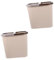 CRILSTYLEO 2 Pièces Poubelle de tri poubelle intelligente comptoir cuisine poubelle déchets de cuisine poubelles tri poubelles de tri poubelle de salle de bain poubelle double Plastique Brown