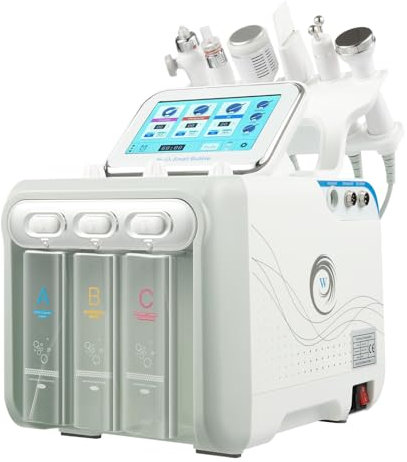 Wulimasun Hydrafacial,6 en 1 Máquina Hidrafacial Profesional Belleza Oxígeno Hidrógeno Máquina Hidrógeno Dermoabrasión Limpieza Facial Cuidado de la Piel con Pantalla Led