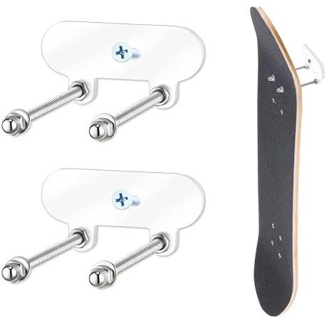 Skateboard Wandhalterung,Skateboard Zubehör Metall Mit Montagezubehör,Skateboard Halterung Acryl für Skateboard Deck Display und Lagerung,Skateboard Halterung Wand für Wohnzimmer,Garage,2 Stück