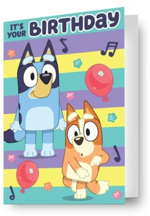 Danilo Promotions LTD Bluey - Tarjeta de cumpleaños con efecto 3D lenticular una tarjeta fantástica para todas las ocasiones