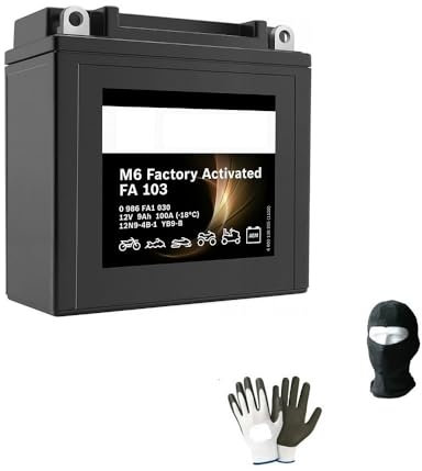 KOMPATIBEL MIT Piaggio Vespa LX (M44100) 125 Jahr 2005 al 2006 Batterie YB9-B FA103 BEREITS GELADEN UND BEREIT VERSIEGELT AKTIVE BATTERIEN 9 AH Ampere 12 Volt 136X76X34MM