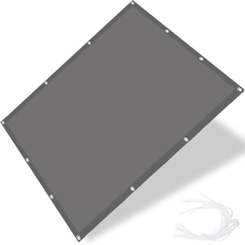 Sonnensegel Nach Maß mit Ösen 1 x 3.5 m Witterungsbeständig Und Reißfest Terrassenschattenabdeckung Markisenstoffe Meterware Schattenspender für Balkon Terrasse, Dunkelgrau