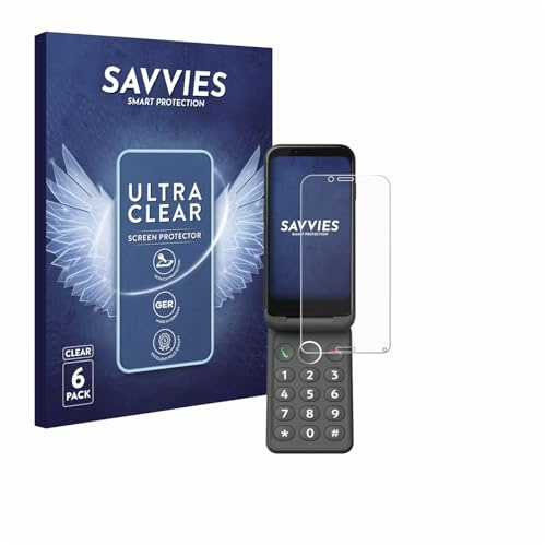 Savvies Schutzfolie für Doro Aurora A20 | 6 Stück Transparenter Displayschutz Made in Germany Ultra-Klar Displayschutz-Folie