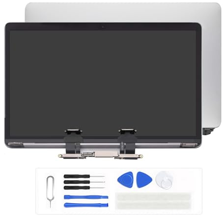 Pantalla LCD para MacBook Pro 17,1 MacBook Pro 33.0 cm M1 2020 A2338 EMC 3578 MYD83 MYD92 MYDA2 MYDC2 33.8 cm Pantalla LCD de repuesto táctil digitalizador Asamblea (plateado)