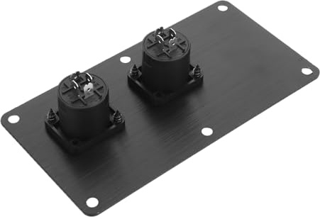 BESTonZON Speaker Jack Plate Aluminum Alloy Dual Plate Speaker Box Terminal Cup for Home Car Stereo Stage Sound Recording Studio