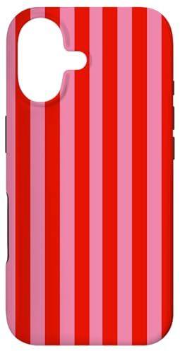 Hülle für iPhone 17 Retro Rosa und Rot gestreiftes geometrisches Streifenmuster