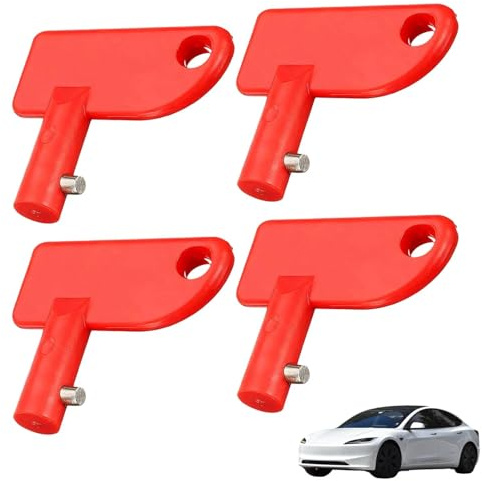 4pcs Car Battery Disconnect Switch Key Cut OFF Power Isolator Key Motor Mover Key Accessory for Marine Boat Vehicle Truck