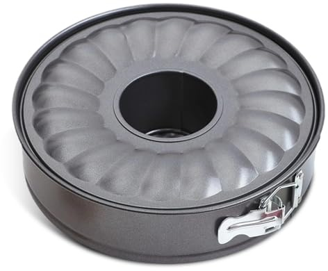 EUBSWA - Teglia a cerniera 18 cm rotonda, piccola teglia per torte con fondo piatto e tubolare, teglia a cerniera con rivestimento antiaderente per teglie, torte, teglie per dolci, teglie per torte