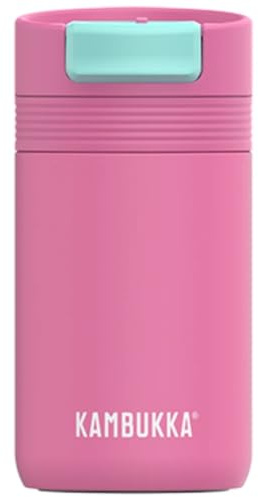 Kambukka Cabo 300ml Travel Mug - Coffee Mug Leak-Proof 18/8 Stainless Steel Snapclean Vacuum Insulation BPA Free Pink