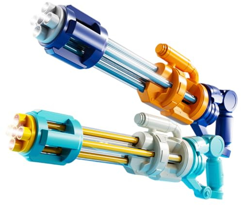 2PCS Super Soaker Water Guns, Stream Machine Water Gun With 49ft Range for Beach Backyard Party Play Game Activities, Light Blue & Dark Blue, Gun, Super Soaker