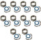 10 Stück Anschluss Set DN20-1'' für Edelstahl Wellrohr 3tlg. Verschraubung Solarrohr Solarleitung Fitting Montage