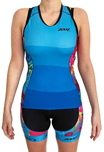 Zoot Damen Triathlon Racerback Style Performance mit integriertem BH, 3 Rückentaschen, LSF 50+ und SeamLink-Nähten