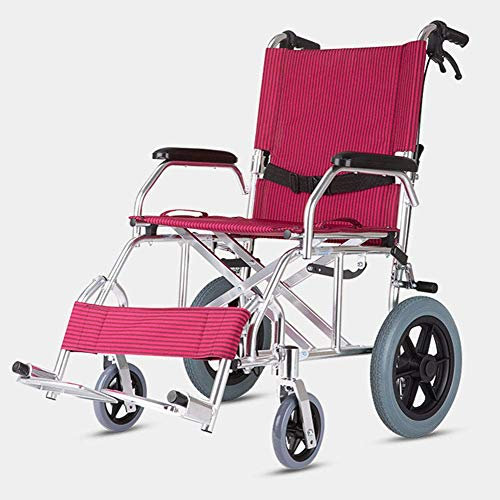 CZL-Wheelchairs Carrozzina Pieghevole Leggera Guida Medica, Carrozzina Leggera Pieghevole Anziani Disabili Carrozzina Macchina da Viaggio Portatile Ultraleggera