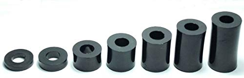 10x DISTANZHÜLSEN KUNSTSTOFF M5 SCHRAUBE 4MM BIS 30MM UNTERLEGSCHEIBEN 5x10 ROHR RUND HÜLSE Abstandhalter (Länge L = 10mm)