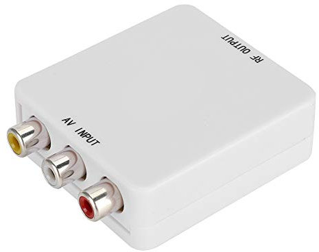 Wendry Mini Convertitore Video HD, Convertitore AV a RF Adattatore Box, Convertitore Video, Supporto per segnali di Bordo del DVI, Alta qualità Garantita