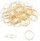 UNICRAFTALE 100pcs 20mm Golden Weinglas Charms Ringe Edelstahl Gold Ohrringe Selber Machen Set 0.7mm Pin Creolen Ohrringhaken Ohrringe Zubehör Creolen Rohlinge Für Frauen Ohrringe Basteln Zubehör