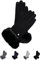 AKAROA ESTD 2019 Damen Handschuhe Liz, Touchscreen Handschuhe, extra weiches Teddyfutter, elastisches Jerseymaterial, Kunstfellstulpe, 100% vegan, schwarz, S/M