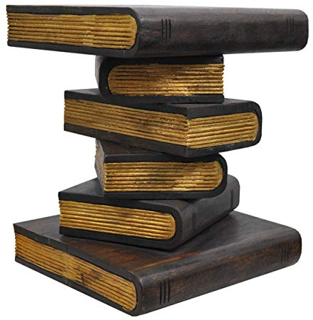 Thaiboo Bücherhocker Beistelltisch Blumenständer Säule Hocker Nachttisch Blumensäule (13460 - Höhe 42cm)