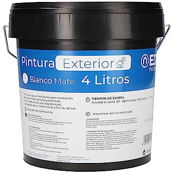 S.of. peinture plastique intérieur mat / extérieur blanc 4l EDM 25404