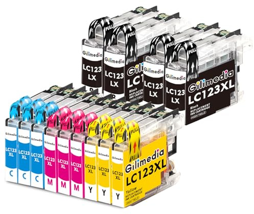 GILIMEDIA LC123 LC123XL Patronen Kompatibel für Brother LC123 LC-123 für Brother DCP-J4110DW MFC-J470DW MFC-J4410DW DCP-J552DW MFC-J6720DW MFC-J6520DW MFC-J870DW MFC-J6920DW