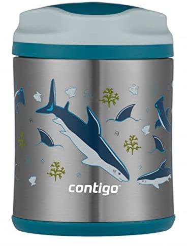 Contigo Food Jar, Edelstahl-Thermobehälter für Suppen, Gemüse oder Früchte, 100% auslaufsicher, Lunchbox für Kinder; bis zu 6 Stunden heiß, bis zu 7 Stunden kalt; für Kindergarten oder Schule, 300 ml