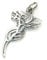 NKlaus Silber 925 Ghotischer Drache Amulett 3,8cm Kettenanhänger Gothic Talisman 3929
