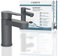 SCHÜTTE ELEPHANT 34214 Robinet de lavabo élégant avec robinet de vidange pour salle de bain avec excentrique pop-up Anthracite mat