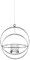 Fink Kerzenhalter, Glas, Silber, 22,5 x 19 x 29 cm, Deckenmontage, Casual