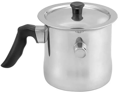 Luckyberg Milchtöpfe mit Deckel | Stahltopf mit Pfeife, Doppelwändetopf aus hochwertiger Edelstahl, Simmertopf (1l)