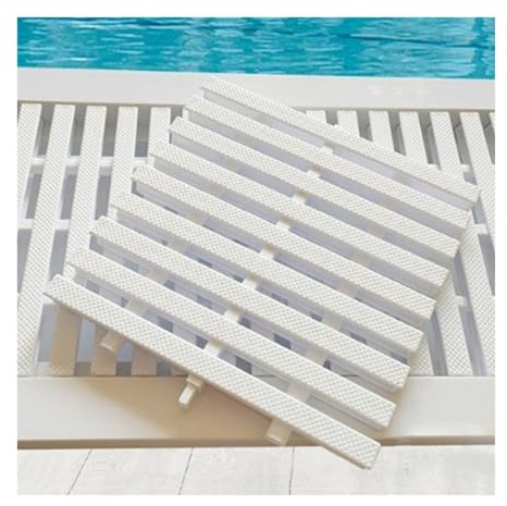 LXBAMKEA Grille De Caillebotis Drainage Piscine, Résistance UV Couvercle Grille De Drainage ABS, Allées Patios Terrasses De Piscine Épissage Grille d'eau en Plastique,(30x100CM/11.82x39.38in,1PCS)