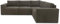 DOMO. collection Ecksofa Portland, Sofa in L-Form, modernes Cord-Sofa, Couch, Ecke, Polsterecke Eckcouch, 277 x 197 x 84 cm (BxTxH), schlamm (grau)