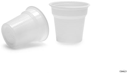 Generico Bicchieri plastica CAFFE' da 80 ml bianchi o trasparenti - bicchierini da caffè 80cc varie pezzature (100 pezzi bianco)