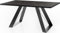 WFL GROUP Esstisch Colter Schwarz im Modernen Still, Rechteckig Tisch in Schwarzer Marmoroptik - Ausziehbar von 160 cm bis 260 cm, Pulverbeschichtete Weiße Metallbeine - 160 x 80 cm - Marmor Schwarz