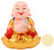 HERCHR Solar-Buddha-Statue, Solarnickende Maitreya-Statue, Maitreya-Statue, Ornament, Maitreya, Lachender Buddha, Statue, Figur Für Auto, Armaturenbrett, Ornament, Zuhause, Büro, Dekorationen(Gold)