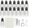 Tropfflasche Leer Plastikflaschen Reiseflasche Liquidflaschen Quetschflaschen Dosier-flaschen mit Kindersicherung Deckel Inkl. Trichter Messbecher Etiketten Transfer Pipette (30ml×20 Transparent)