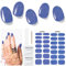 Unghie Gel Adesive UV - 28 Pcs Smalto Adesivo per Unghie Adesivi Unghie Gel Nail Stickers Full Wraps Lampada LED Adesivi per Unghie in Gel Curati Con Lima per Unghie e Stick per Donne Ragazze