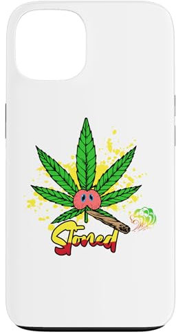 Stoned 420 Weed Leaf Smoker Marihuana Smoker Herren Damen Hülle für iPhone 13