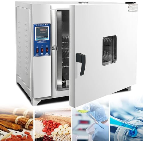 Qiang Lab Electric Oven Vacuum Industrial Oven Industrial Microwave Dryer Ovens Drying Machine Hot Air Dryer Vegetable Dehydrator with Temperature Control & Timer,70L
