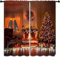 2-Teiliges Set Digital Bedruckte Verdunkelungsvorhänge Für Schlafzimmer, Wohnzimmer, Esszimmer, Kinder, Jugendzimmer, Fenster Vorhänge 150X166 cm (B + H) Weihnachten-888414922