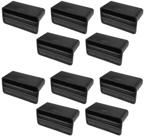 cyclingcolors 10x Lattenhalter Einsteckkappen zur Befestigung Kappen Halter Lattenrost Einfach 53x8mm Kunststoff flexibel Bett Schwarz